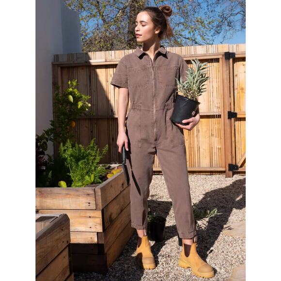 MATE the Label Pants - MATE the Label x ORCA Garden Zip Jumpsuit Bark S